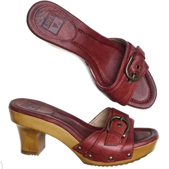 Frye Shoes - Frye Savannah buckle slide sandal size 8.5